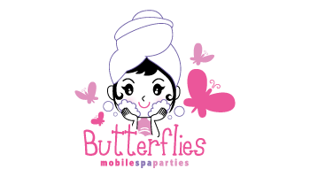 butterflies mobile spa parties logo image